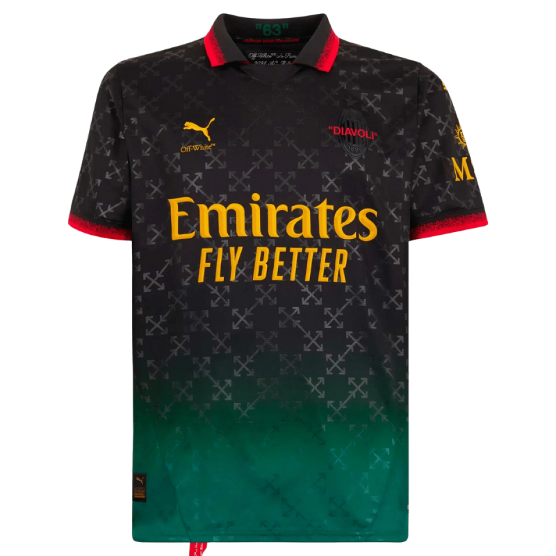 BLACK JERSEY PUMA X AC MILAN X OFF-WHITE™ 2024/25 BLACK JERSEY PUMA X AC MILAN X OFF-WHITE™ 2024/25