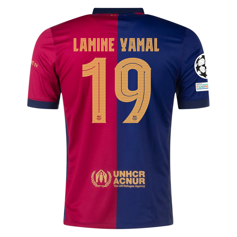 Lamine Yamal Barcelona 24/25 UCL Home Jersey By Nike Lamine Yamal Barcelona 24/25 UCL Home Jersey By Nike