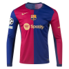 Robert Lewandowski Barcelona 24/25 Long Sleeve UCL Home Jersey By Nike Robert Lewandowski Barcelona 24/25 Long Sleeve UCL Home Jersey By Nike