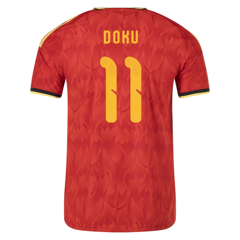 Jérémy Doku Belgium 2026/27 Adidas Authentic Home Jersey Jérémy Doku Belgium 2026/27 Adidas Authentic Home Jersey