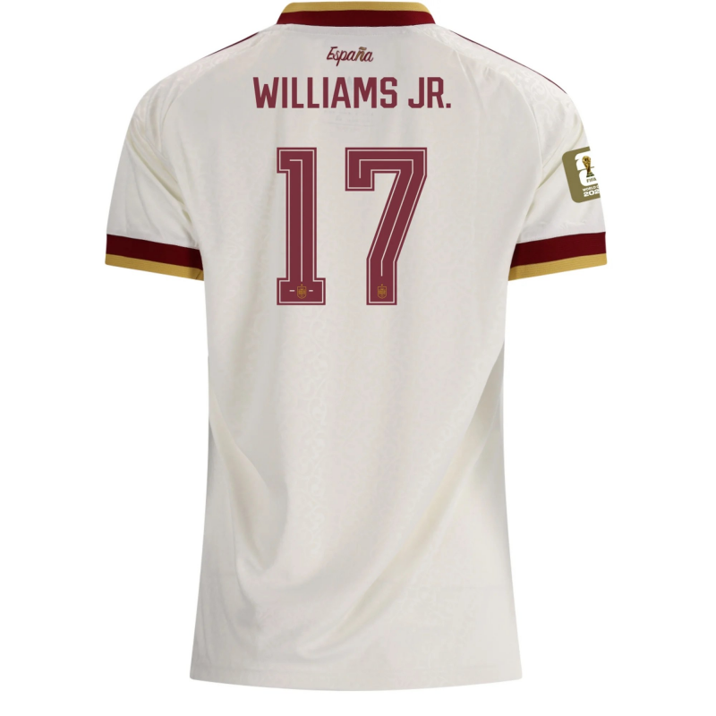 Nico Williams Spain 2026/27 Adidas Women’s Away Jersey Nico Williams Spain 2026/27 Adidas Women’s Away Jersey