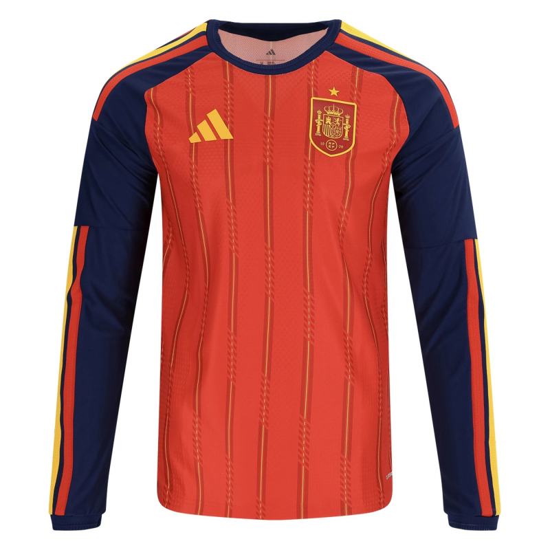 Spain 2026/27 Adidas Long Sleeve Authentic Home Jersey