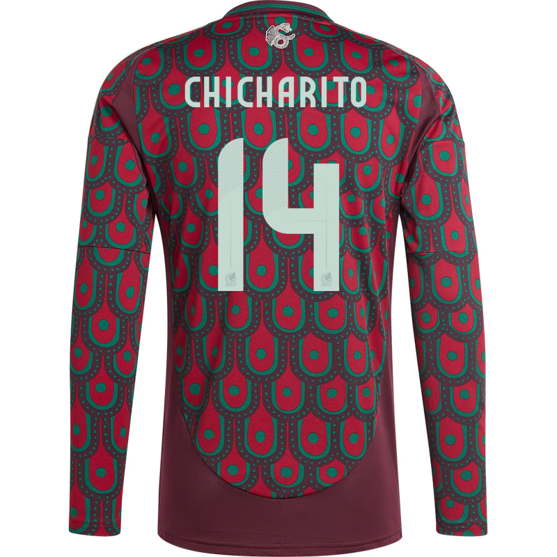 Chicharito Mexico 2024 Home Long Sleeve Jersey Chicharito Mexico 2024 Home Long Sleeve Jersey