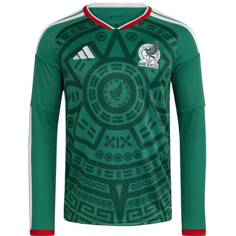 Mexico 2026 Adidas Long Sleeve Home Jersey Mexico 2026 Adidas Long Sleeve Home Jersey