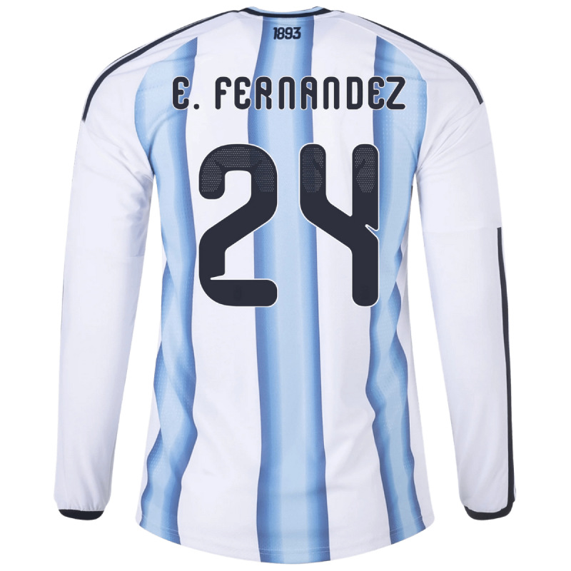 Enzo Fernández Argentina 26/27 Long Sleeve Authentic Home Jersey