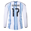 Giuliano Simeone Argentina 2026/27 Adidas Long Sleeve Authentic Home Jersey