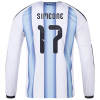 Giuliano Simeone Argentina 26/27 Long Sleeve Home Jersey Giuliano Simeone Argentina 26/27 Long Sleeve Home Jersey