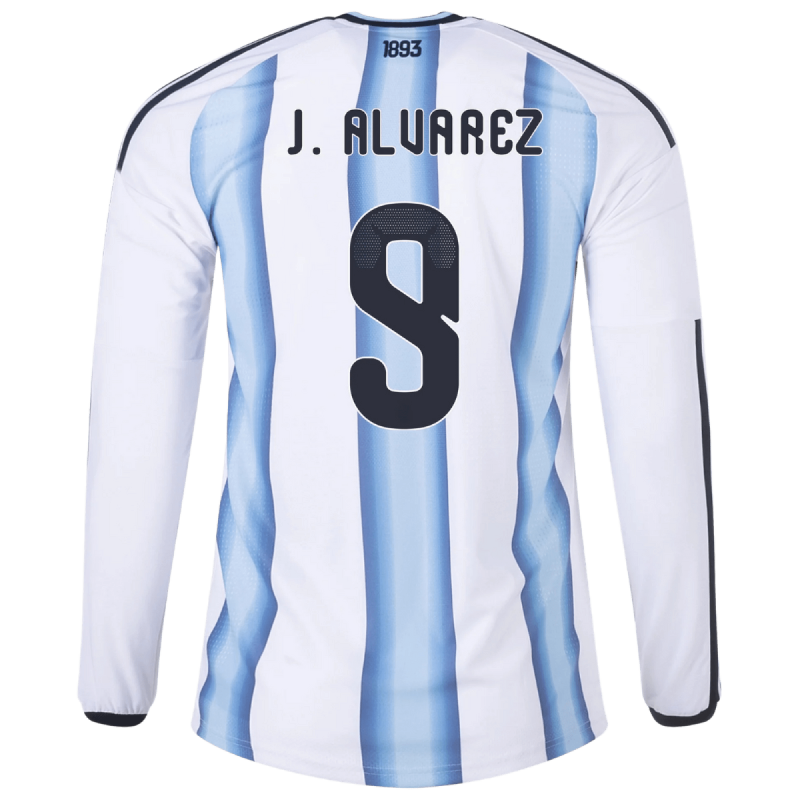 Julián Álvarez Argentina 26/27 Long Sleeve Authentic Home Jersey