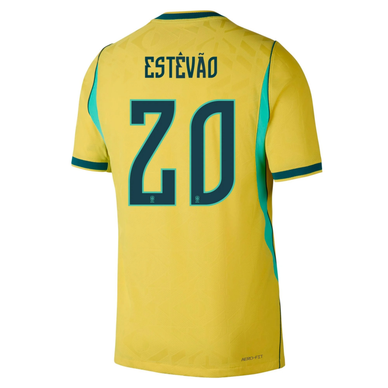 Estevao Brazil 2026/27 Nike Authentic Home Jersey Estevao Brazil 2026/27 Nike Authentic Home Jersey