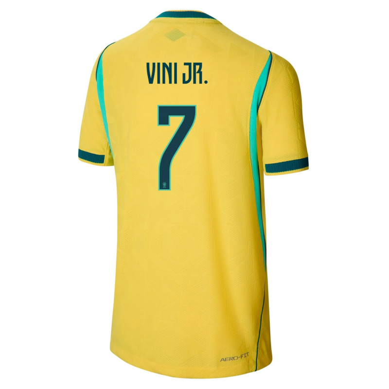 Vinicius Junior Brazil 2026/27 Nike Youth Authentic Home Jersey Vinicius Junior Brazil 2026/27 Nike Youth Authentic Home Jersey