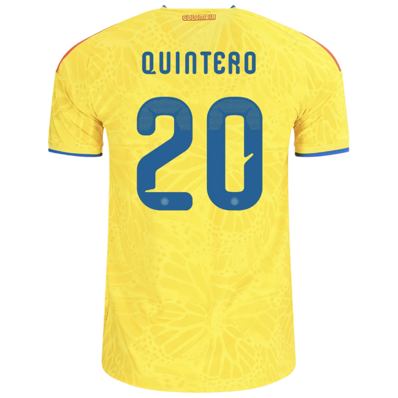 Juan Fernando Quintero Colombia 26/27 Authentic Home Jersey Juan Fernando Quintero Colombia 26/27 Authentic Home Jersey